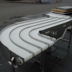 4-lane curving table-top conveyor