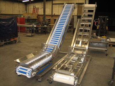 Sanitary Single Knuckle Frabric Belt Conveyor Sanitary Food Processing Equipment design for direct food handling